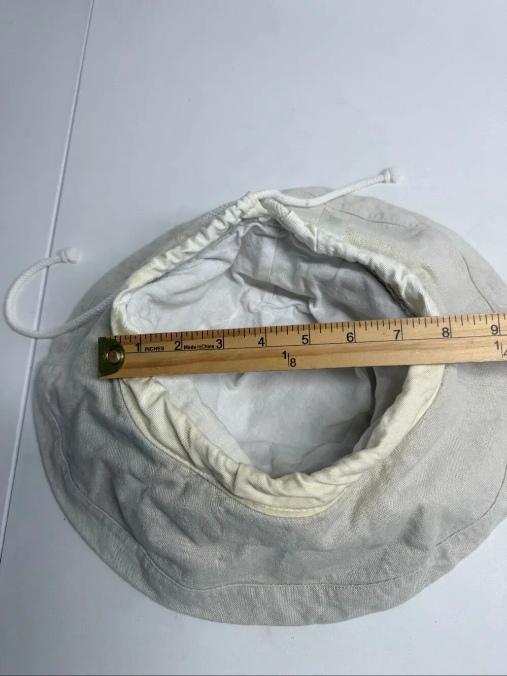Vintage Bucket Hat One Size / M Adult Cotton Linen Blend Neutral Sun Hat